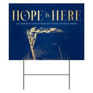 Hope is Here Gold 18"x24" YardSigns