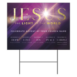 Jesus Light of the World 18"x24" YardSigns