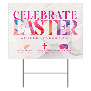 Celebrate Easter Colors YardSigns