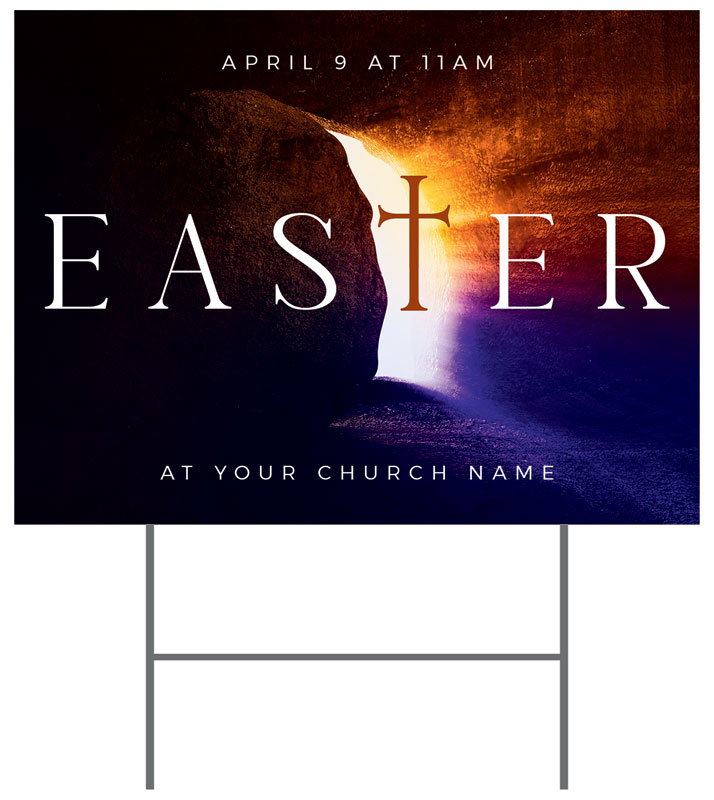 Yard Signs, Easter, Easter Open Tomb, 18 x 24
