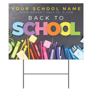 Back To School Colors 18"x24" YardSigns