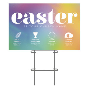 Bright Easter Icons 36"x23.5" Large YardSigns