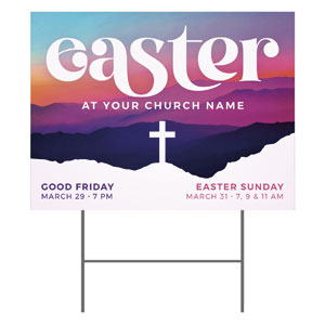 Easter At Mountains 18"x24" YardSigns