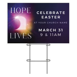 Hope Lives Tomb 36"x23.5" Large YardSigns