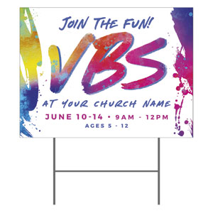 VBS Colored Paint 18"x24" YardSigns
