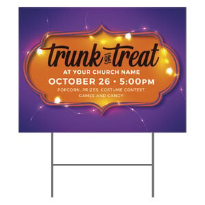 Trunk Or Treat Purple 18"x24" YardSigns