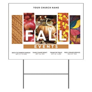 Fall Season Events 18"x24" YardSigns