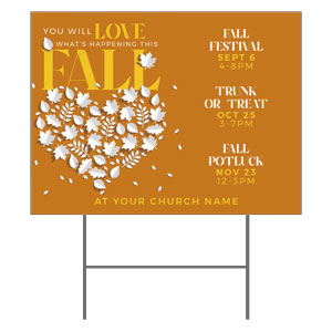 Love Fall Leaves 18"x24" YardSigns