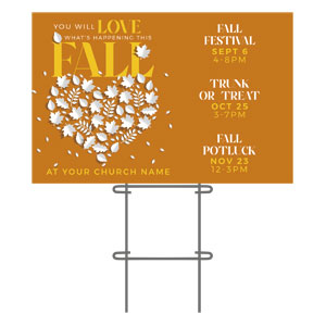 Love Fall Leaves 36"x23.5" Large YardSigns