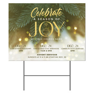 Celebrate Season Joy 18"x24" YardSigns