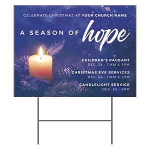 Season of Hope Candle 18"x24" YardSigns
