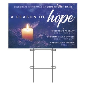 Season of Hope Candle 36"x23.5" Large YardSigns