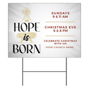 Hope is Born Manger 18"x24" YardSigns