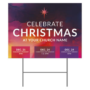 Vibrant Paint Christmas 18"x24" YardSigns