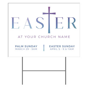 Easter Cross Hue 18"x24" YardSigns
