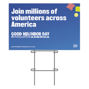 GNDA Millions of Volunteers 36"x23.5" Large YardSigns