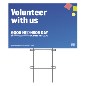 GNDA Volunteer with Us 36"x23.5" Large YardSigns