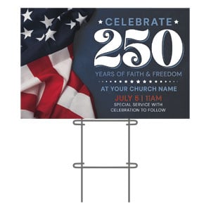 Celebrate 250 36"x23.5" Large YardSigns
