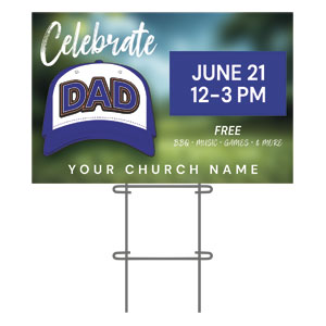 Father's Day Hat 36"x23.5" Large YardSigns